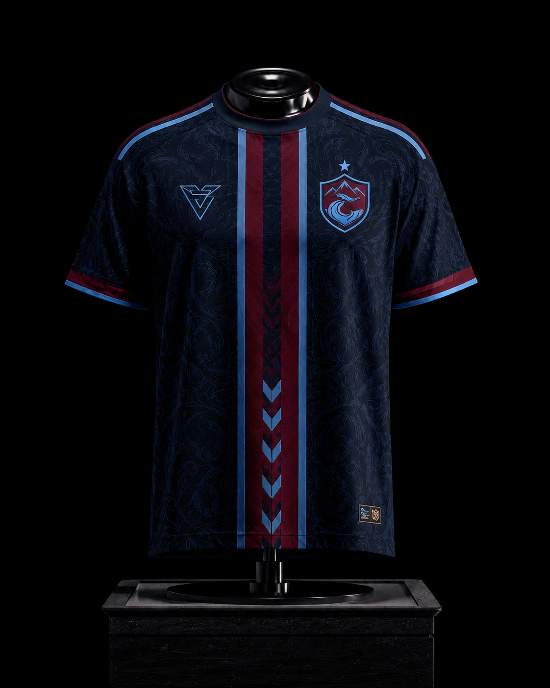 Trabzonspor Midnight Storm Fan Trikot – Blau-Rotes Premium Design