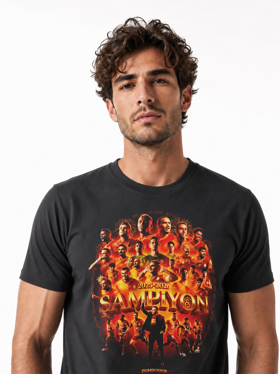 Galatasaray Meisterschafts-Kollage T-Shirt – Meisterschaft 25/26