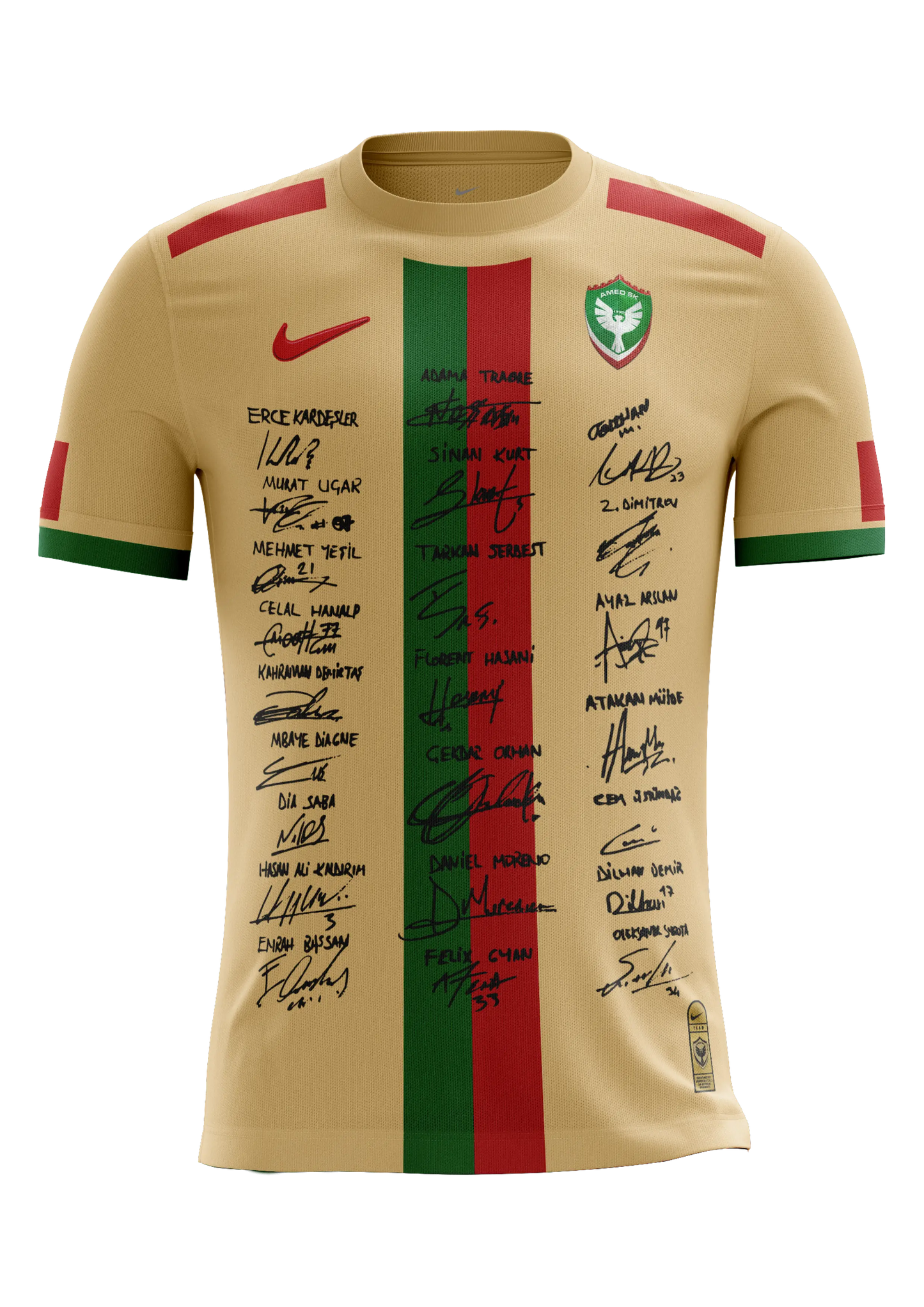Amedspor 25/26 A-Team Signiertes Trikot Gold