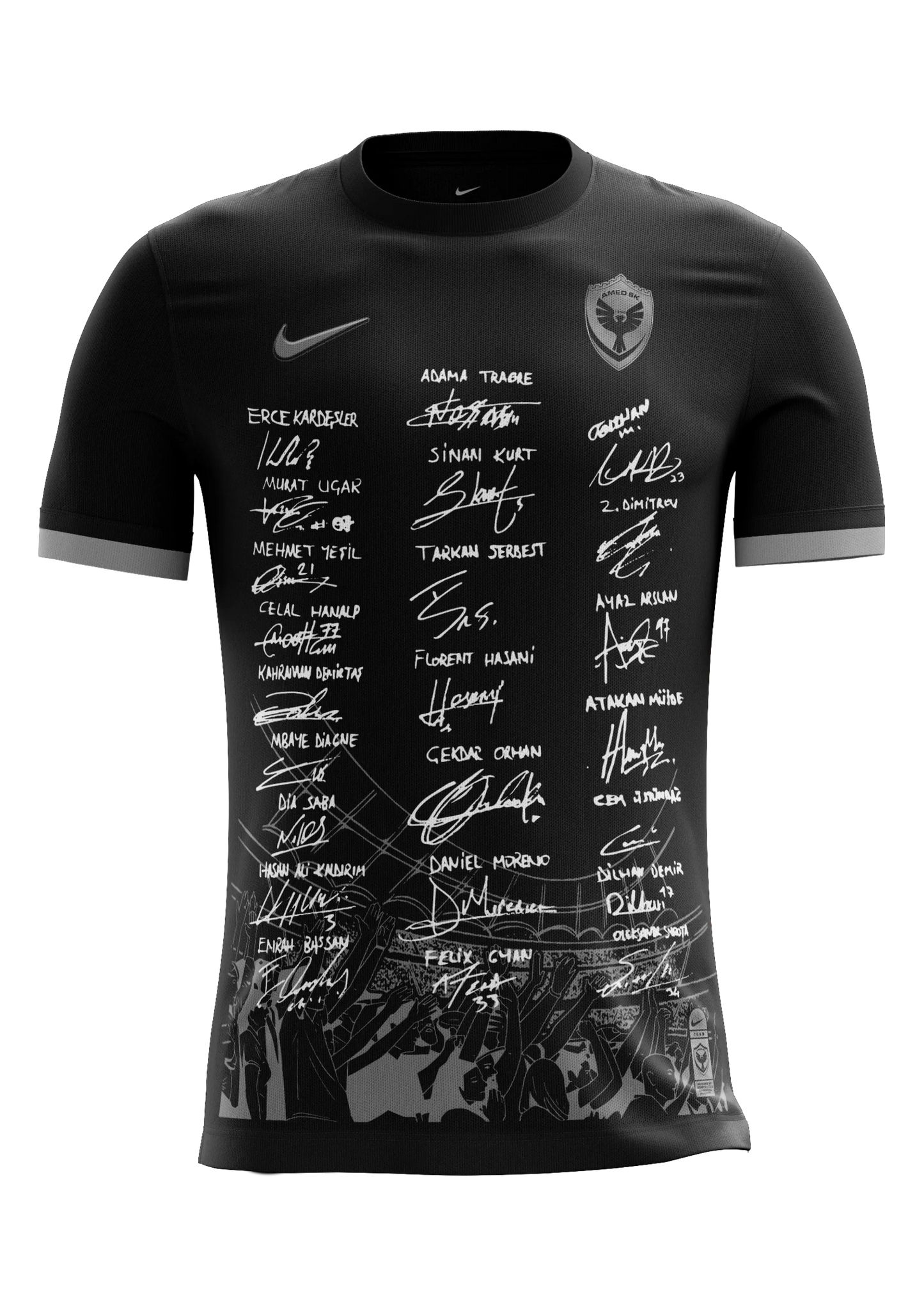 Amedspor 25/26 A-Team Signiertes Trikot Schwarz