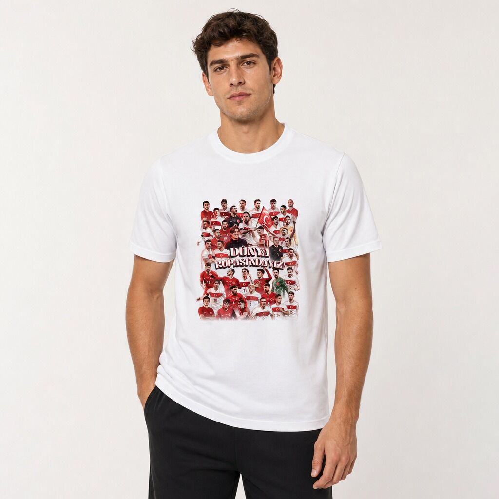 "Wir sind bei der WM" T-Shirt Weiß – Türkei