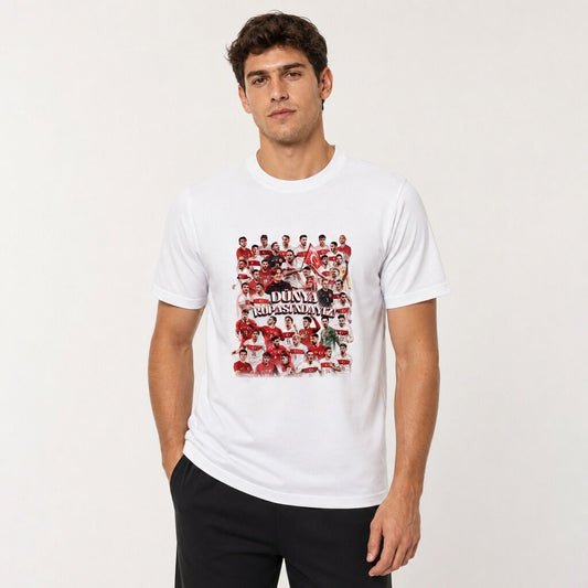 "Wir sind bei der WM" T-Shirt Weiß – Türkei