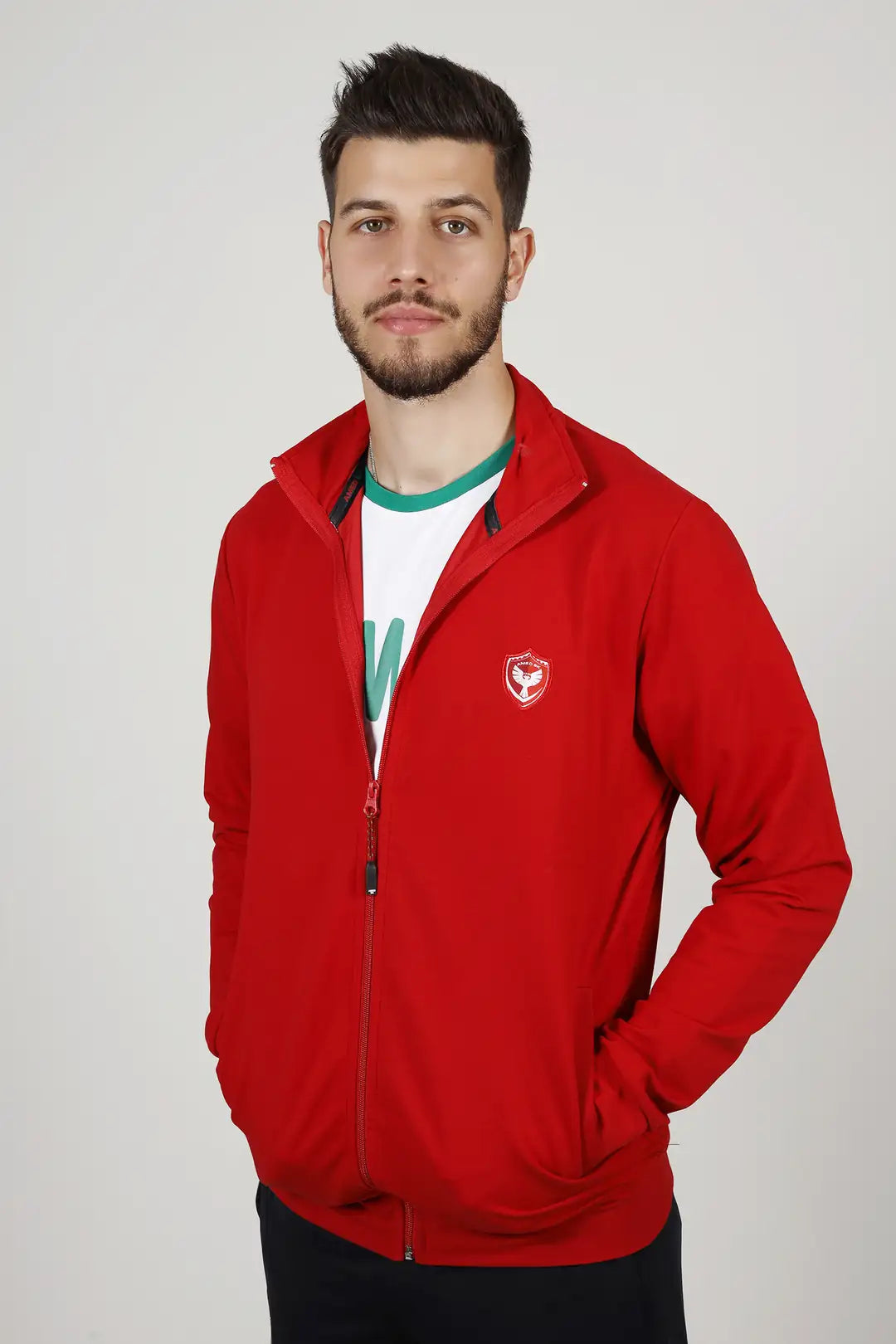 Mit Reißverschluss Lang Arm Sweatshirt