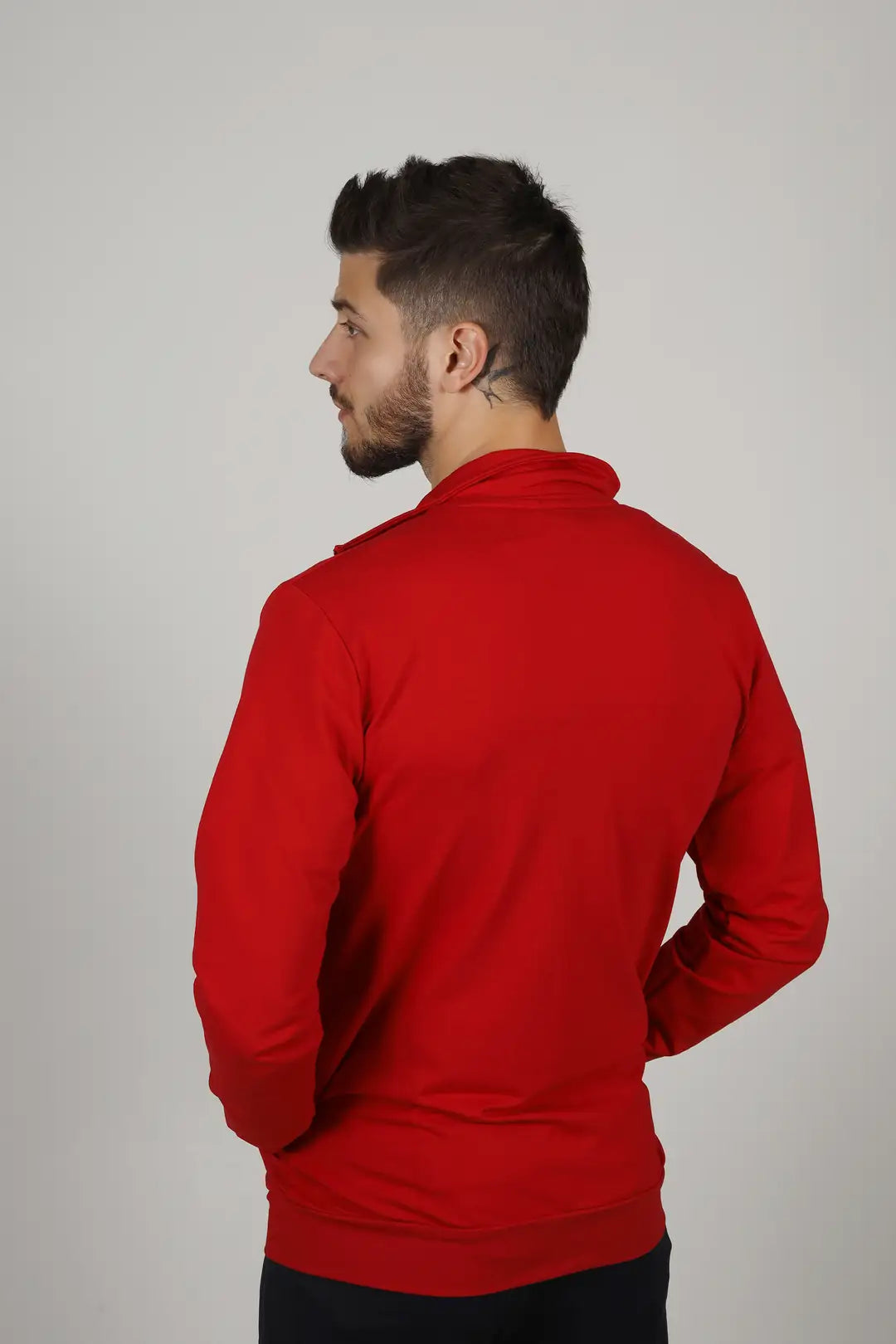 Mit Reißverschluss Lang Arm Sweatshirt