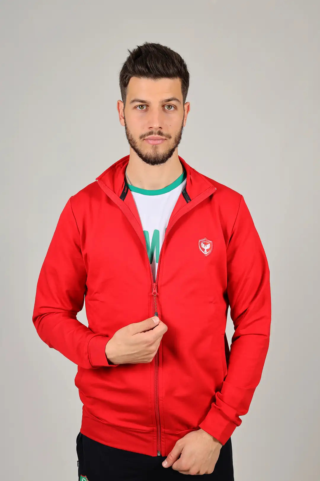 Mit Reißverschluss Lang Arm Sweatshirt