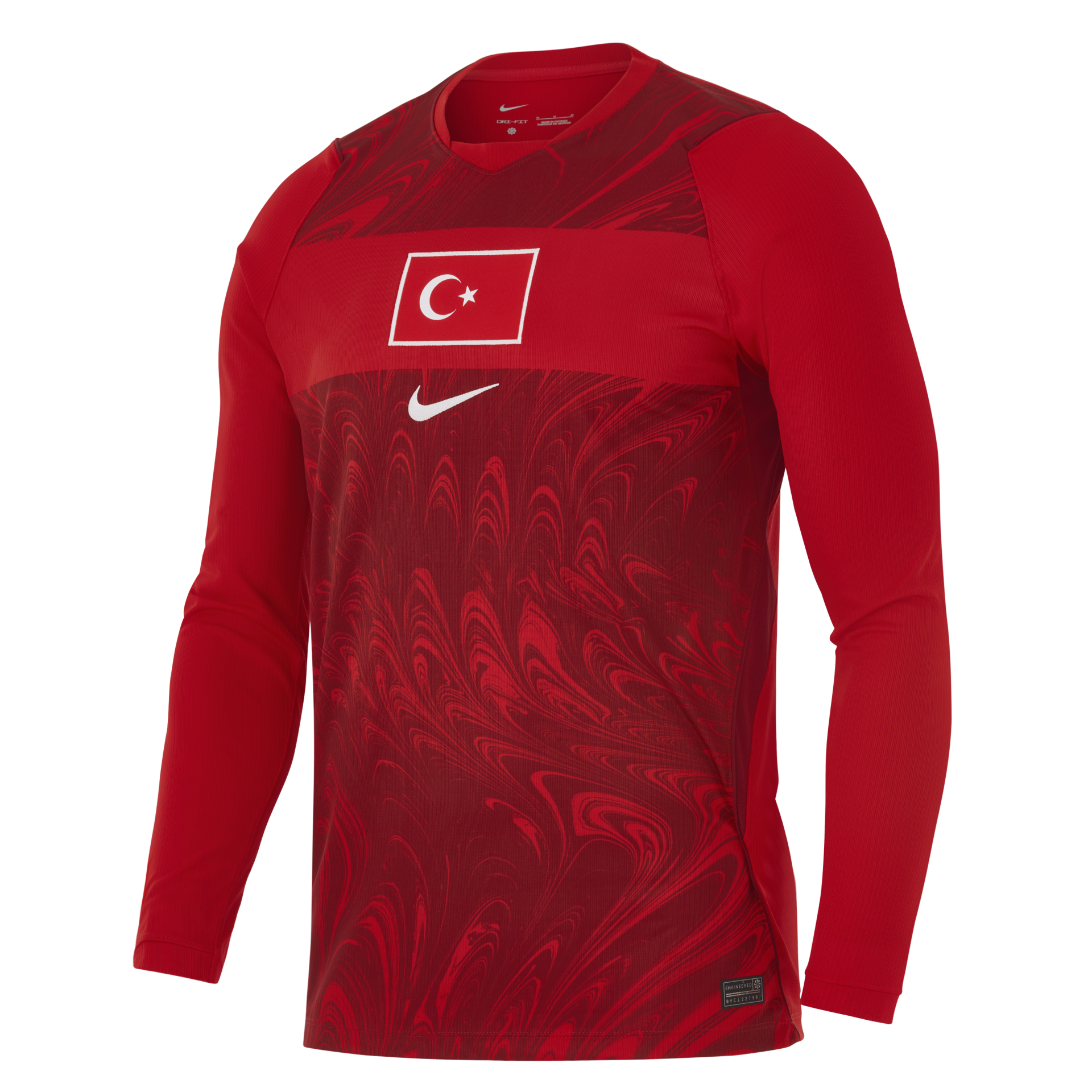 Türkei Langarm-Stadiontrikot Rot 2025/26
