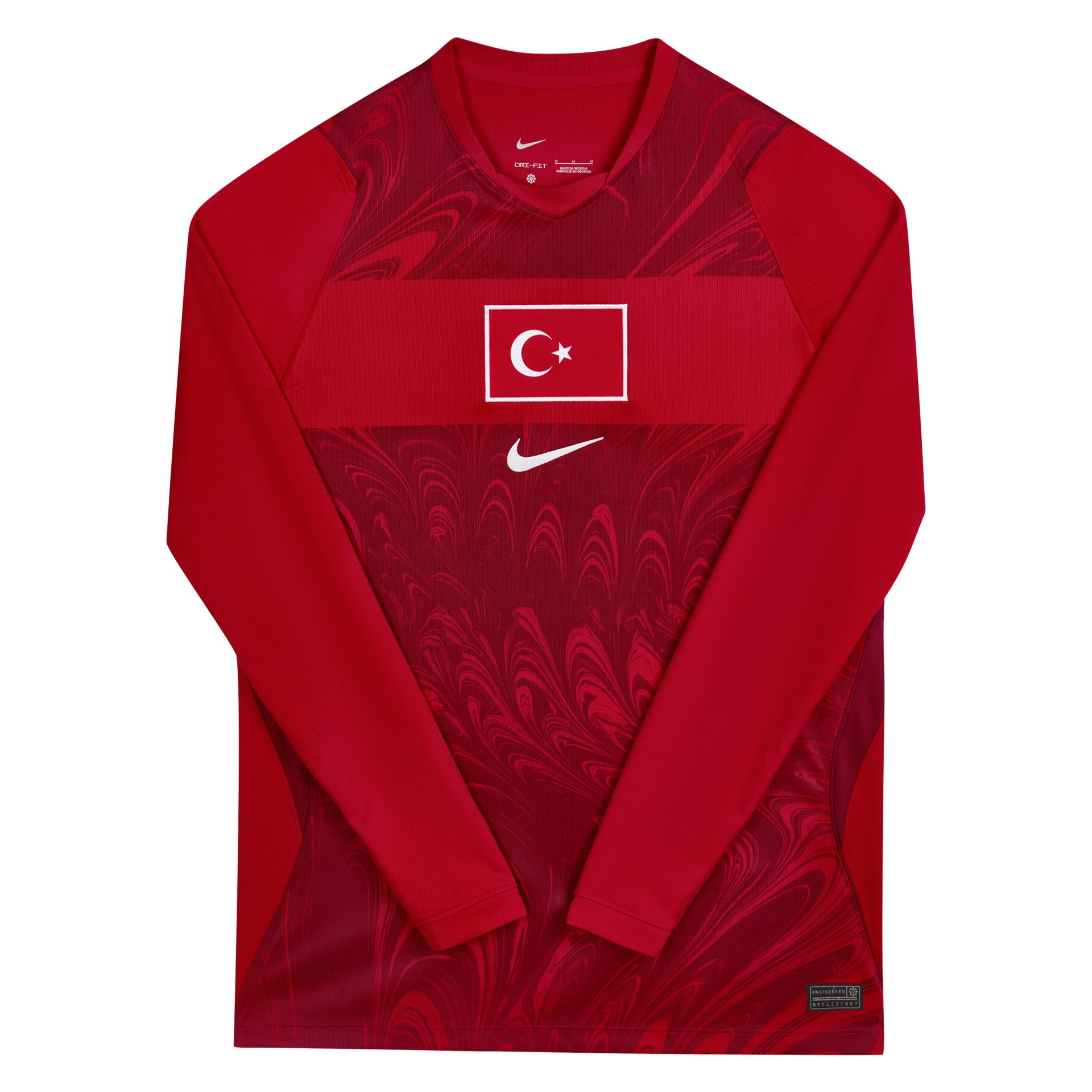 Türkei Langarm-Stadiontrikot Rot 2025/26