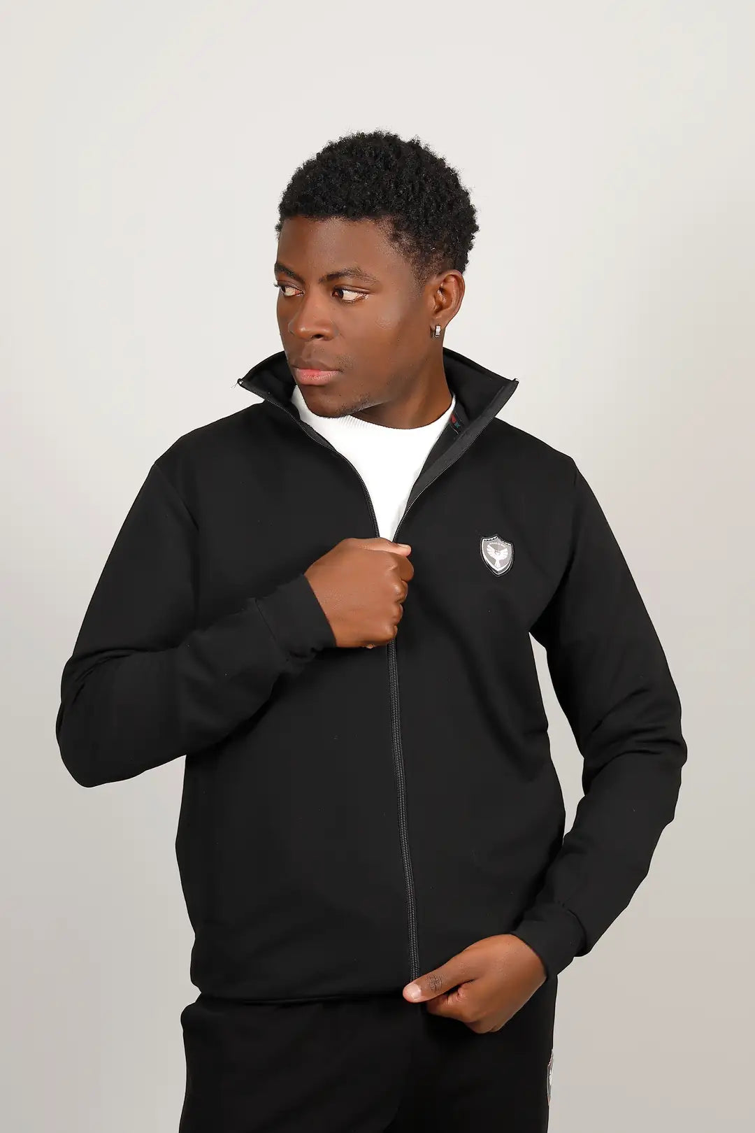 Mit Reißverschluss Lang Arm Sweatshirt