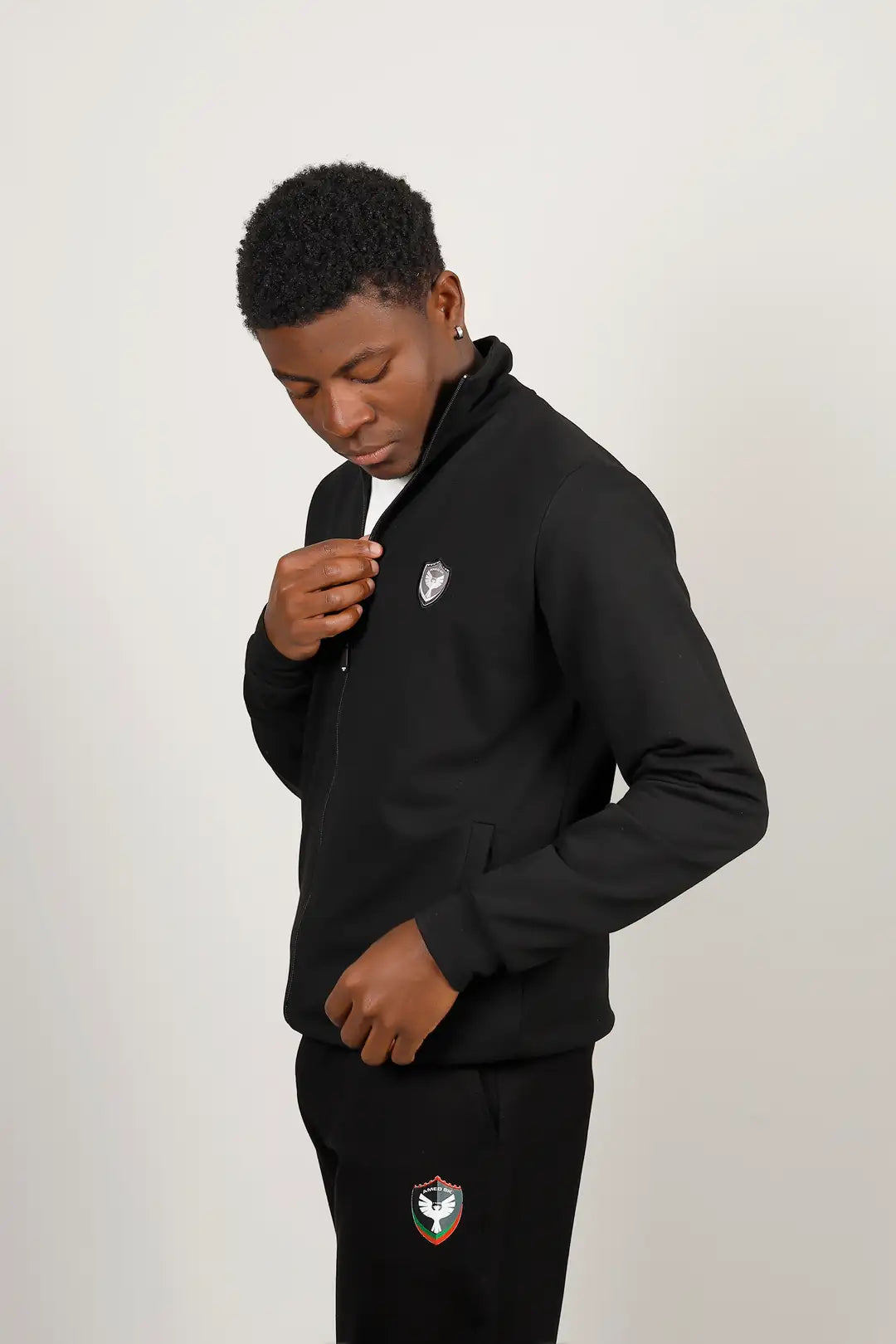 Mit Reißverschluss Lang Arm Sweatshirt