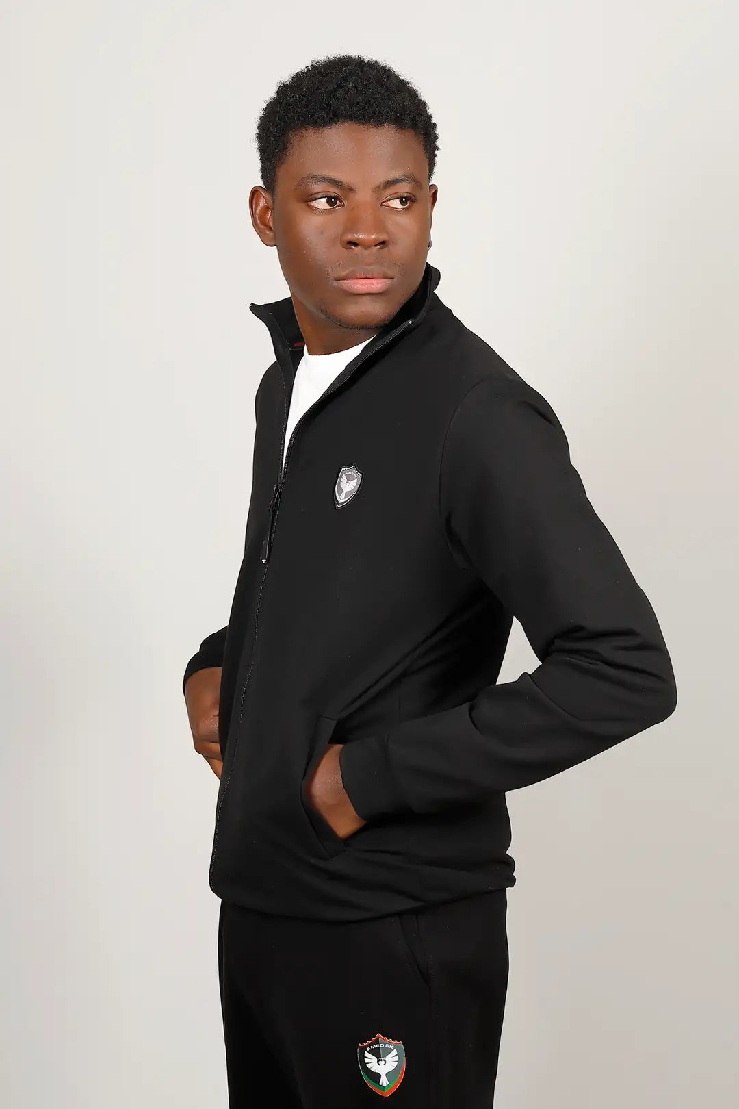 Mit Reißverschluss Lang Arm Sweatshirt