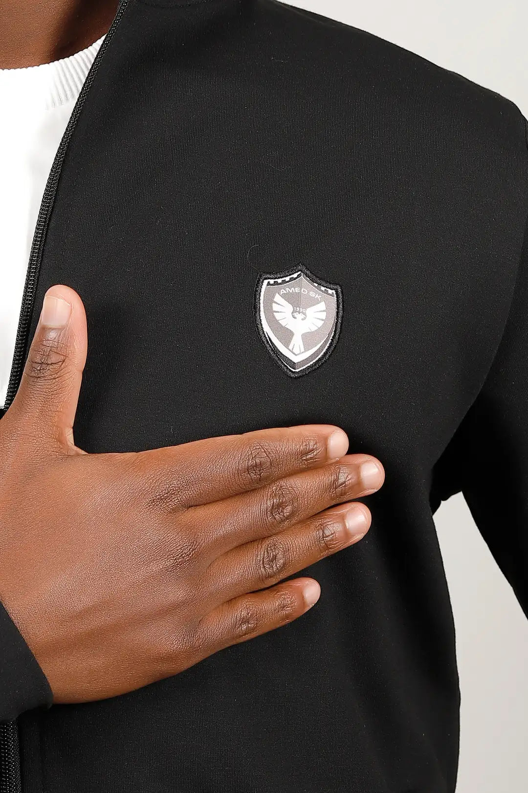 Mit Reißverschluss Lang Arm Sweatshirt