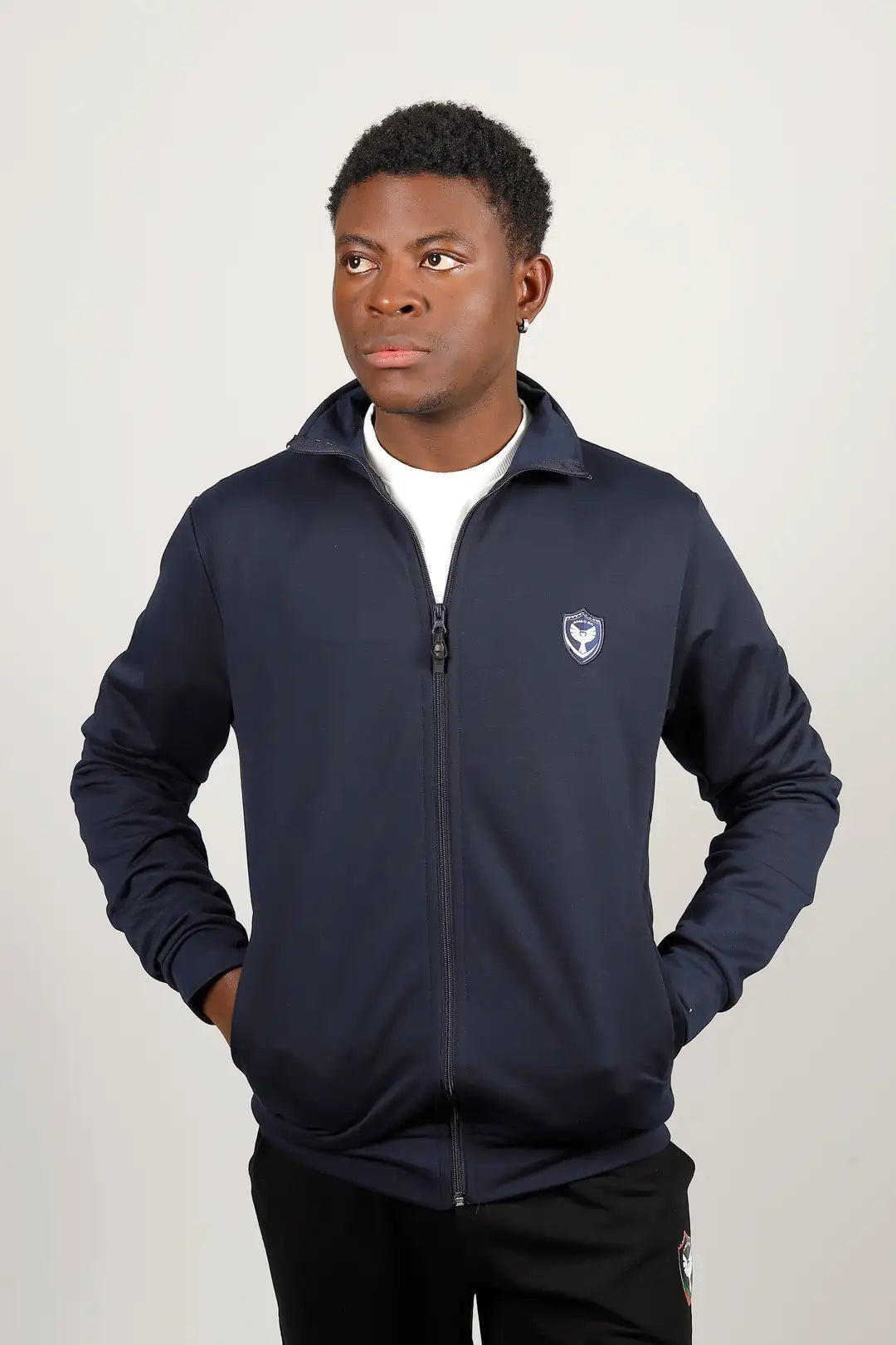 Mit Reißverschluss Lang Arm Sweatshirt
