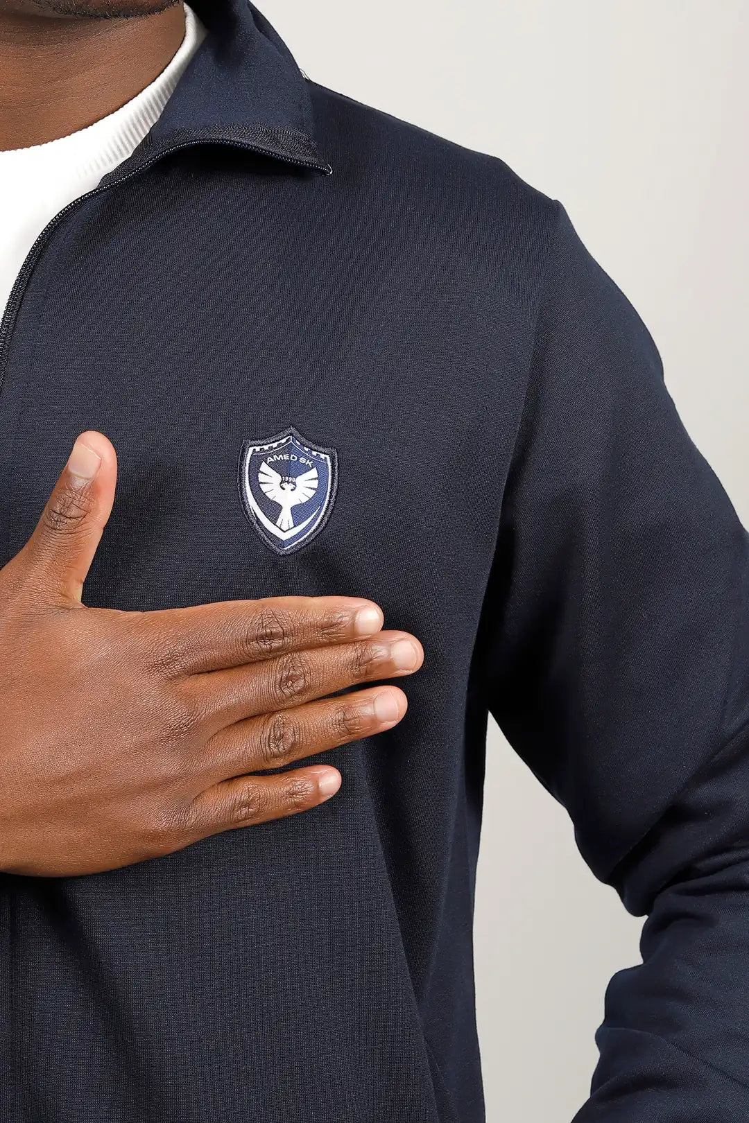 Mit Reißverschluss Lang Arm Sweatshirt
