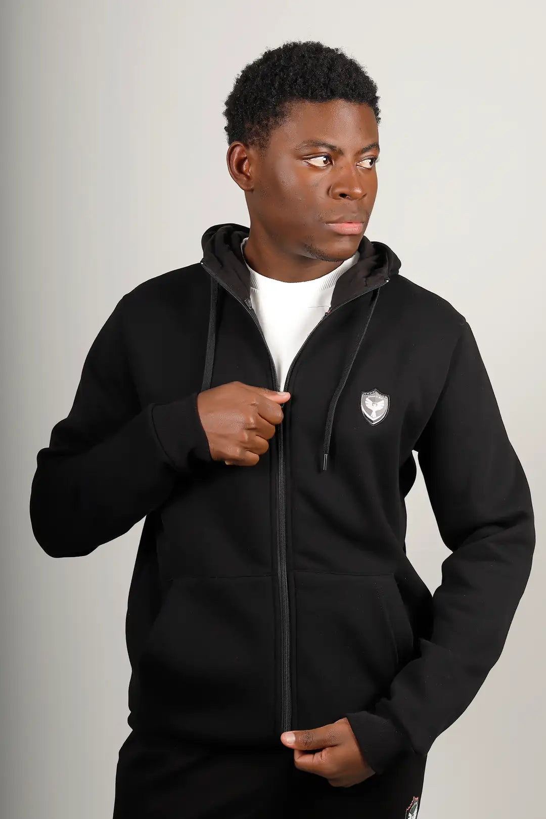 Mit Reißverschluss Kapuzensweatshirt