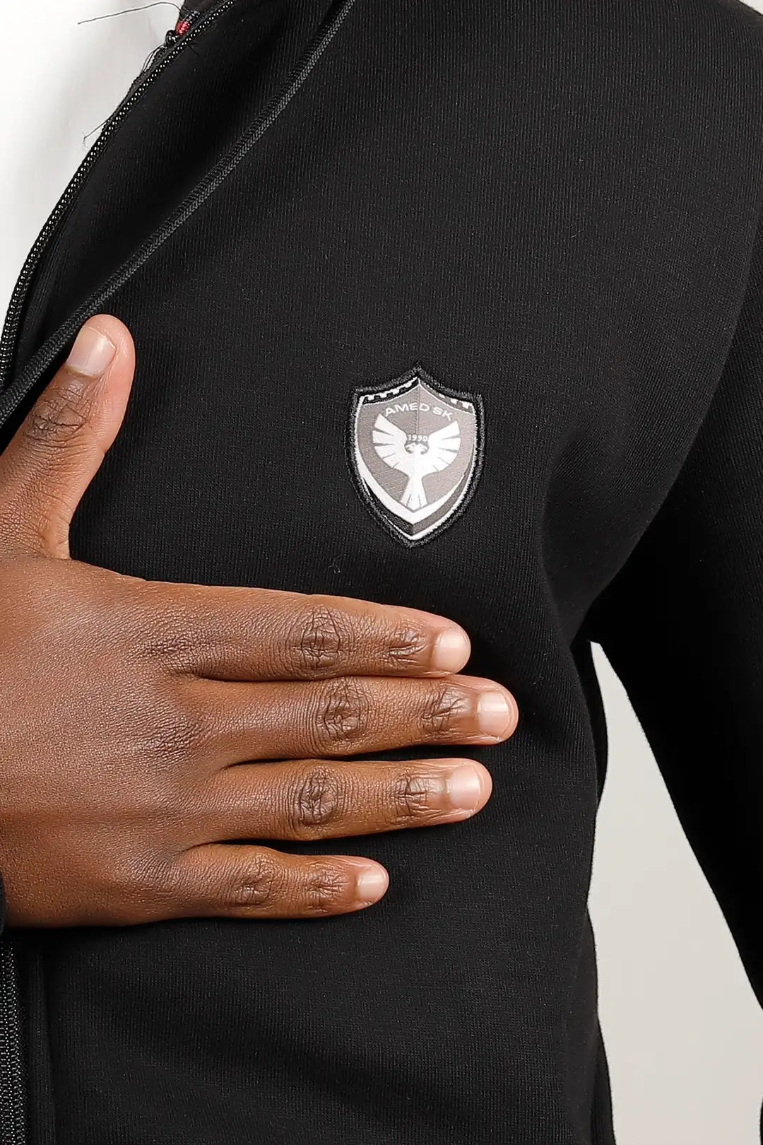 Mit Reißverschluss Kapuzensweatshirt