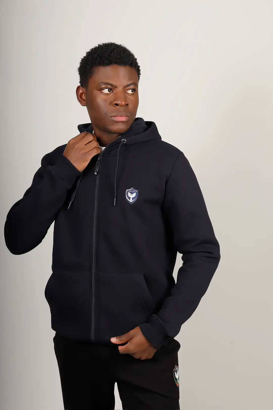 Mit Reißverschluss Kapuzensweatshirt