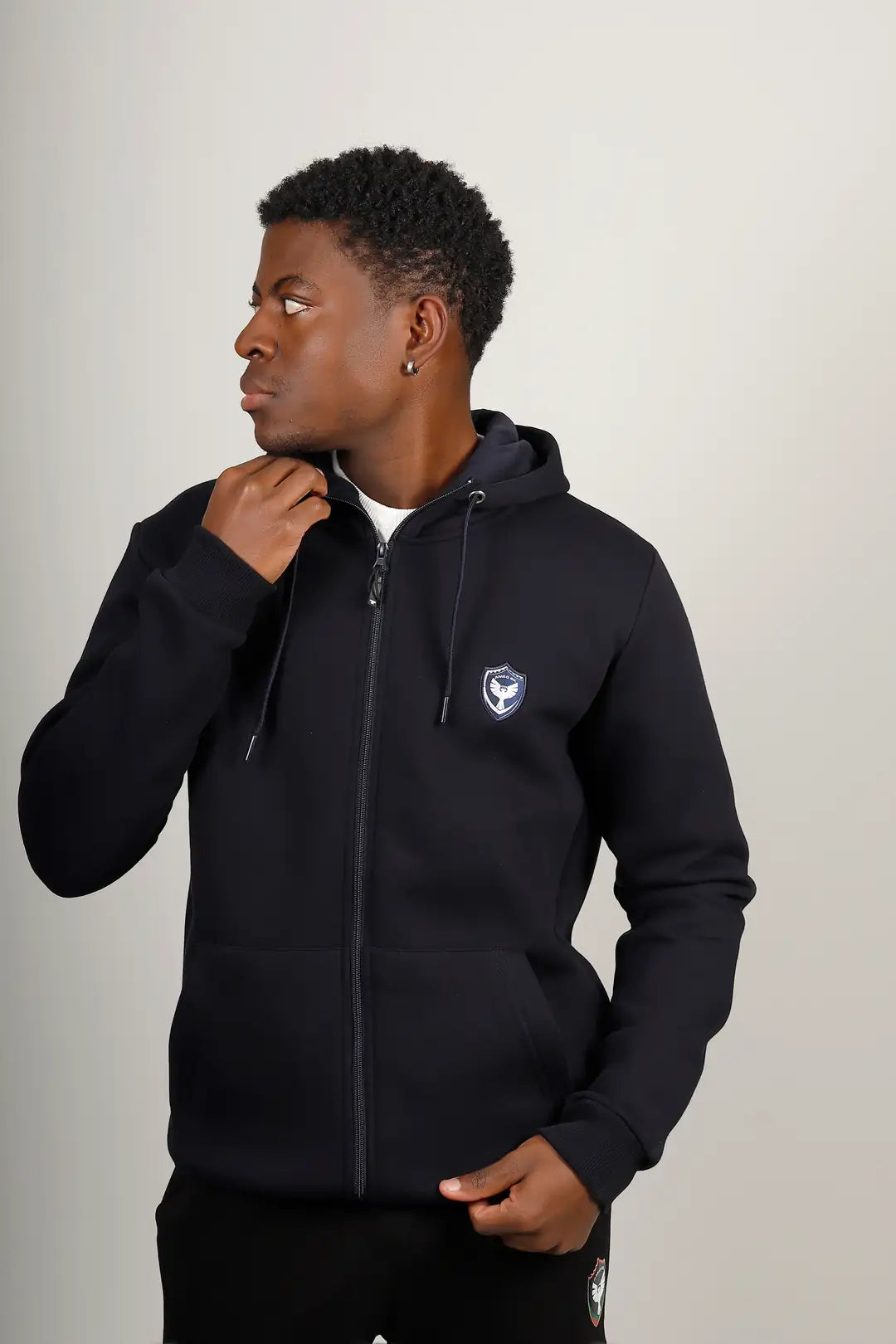 Mit Reißverschluss Kapuzensweatshirt