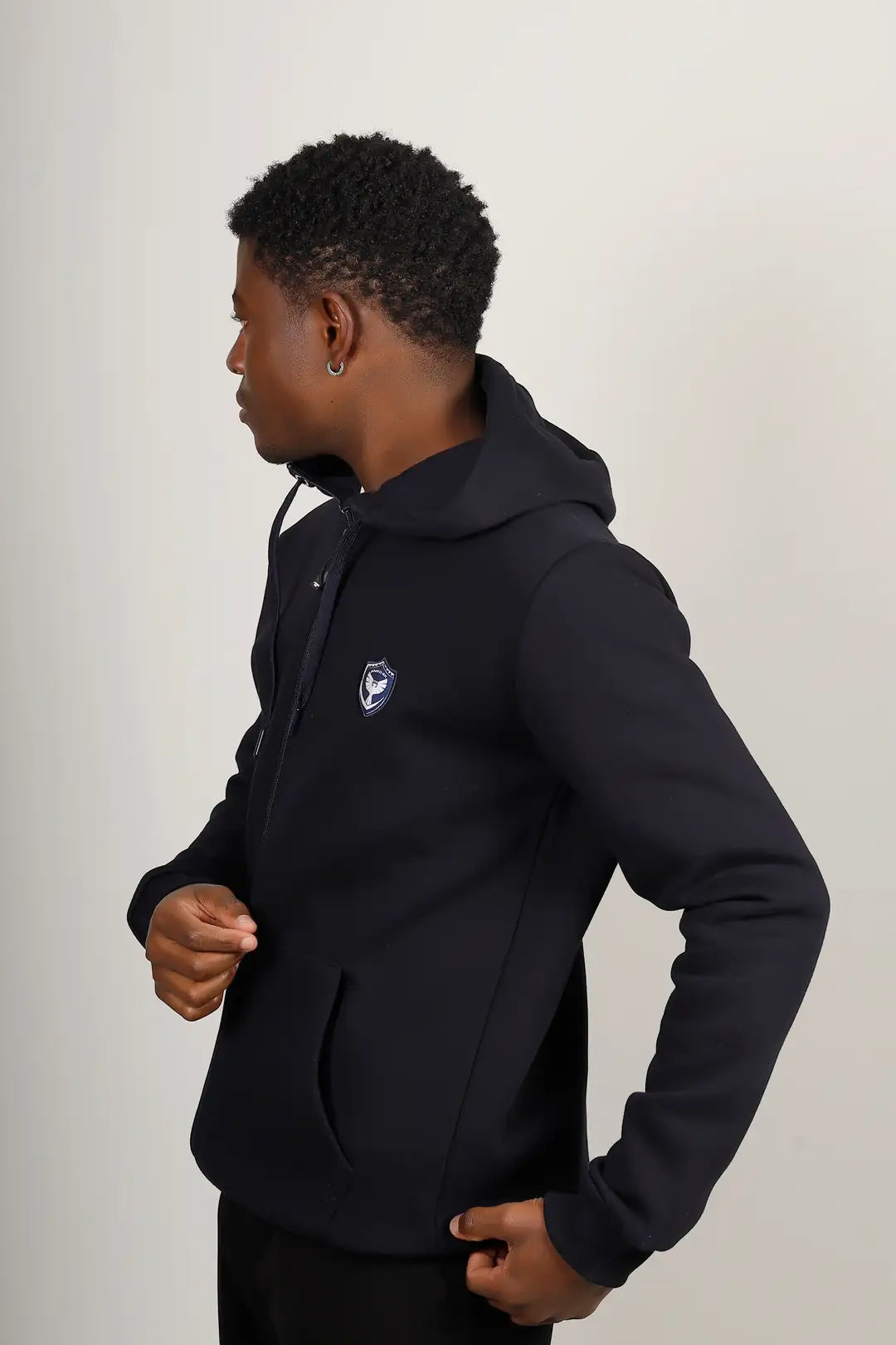 Mit Reißverschluss Kapuzensweatshirt