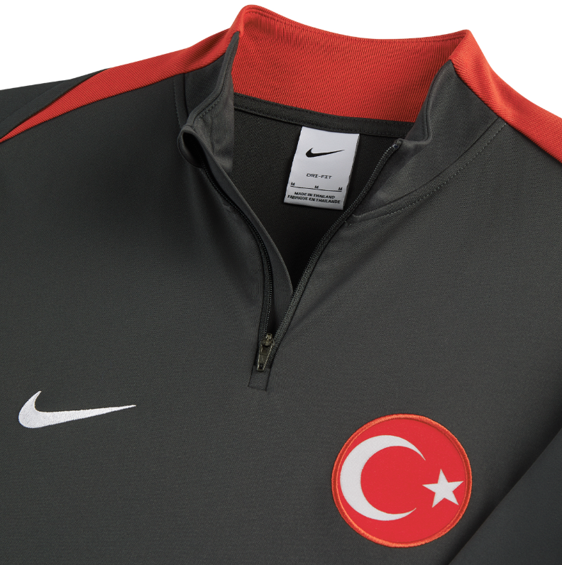 Trainings-Oberteil Langarm mit Halbreißverschluss – Türkei