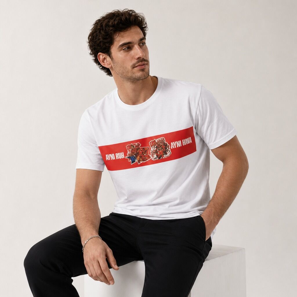 "Ayni Ruh Ayni Hava" T-Shirt Weiß – Türkei